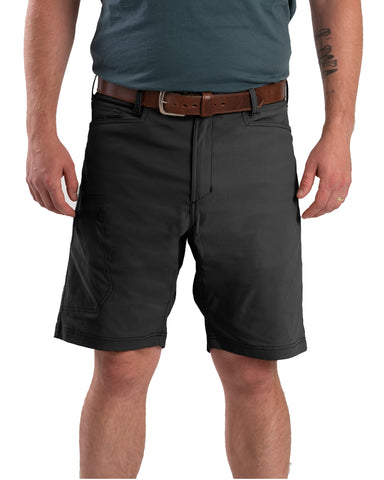 Berne Mens Lightweight Flex Pro Black Nylon Blend Casual Shorts
