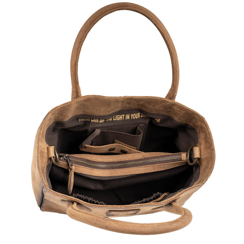 STS Ranchwear Womens Baroness Basic Bliss Veg-Tan Leather Satchel Bag