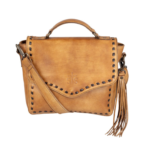 STS Ranchwear Womens Bandera Dakota Caramel Leather Crossbody Bag
