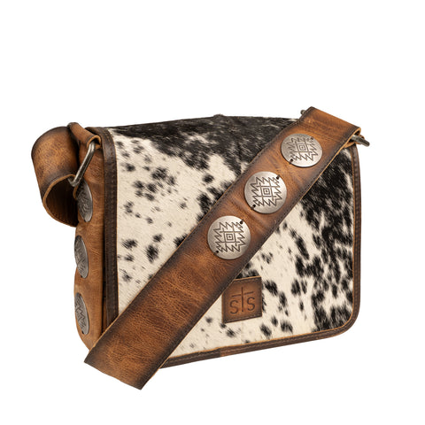 STS Ranchwear Womens Vaquero Della Cowhide/Tan Leather Crossbody Bag