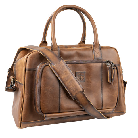 STS Ranchwear Unisex Tucson Rich Tan Leather Carry-On Bag