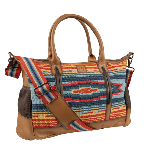 STS Ranchwear Womens Chaynee Valley Amelia Multi Serape Leather Tote Bag