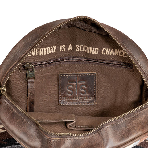 STS Ranchwear Womens Guadalupe Serape Sage Multi-Color Leather Crossbody Bag