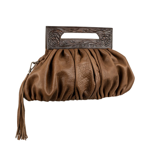 STS Ranchwear Womens Boho Cowgirl Curator Brown/Tan Leather Shoulder Tote Bag