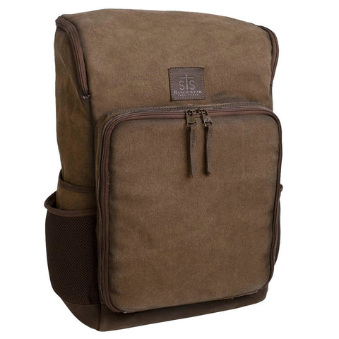 STS Ranchwear Unisex Trailblazer Big Hoss Tool Brown Canvas/Leather Backpack