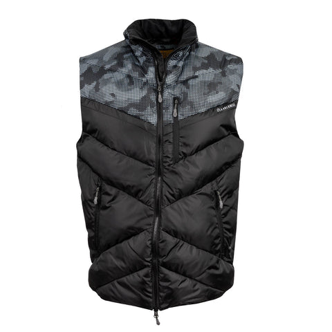 STS Ranchwear Mens Thermal Black/Multi Poly/Nylon Softshell Vest