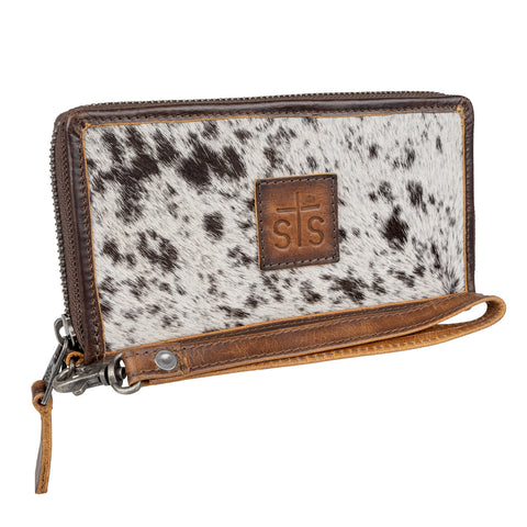 STS Ranchwear Womens Vaquero Cowhide/Tan Leather Bifold Wallet