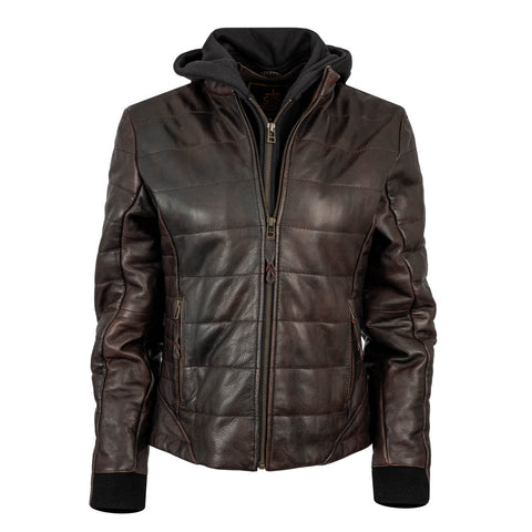 STS Ranchwear Womens Amberly Black Cherry Leather Jacket