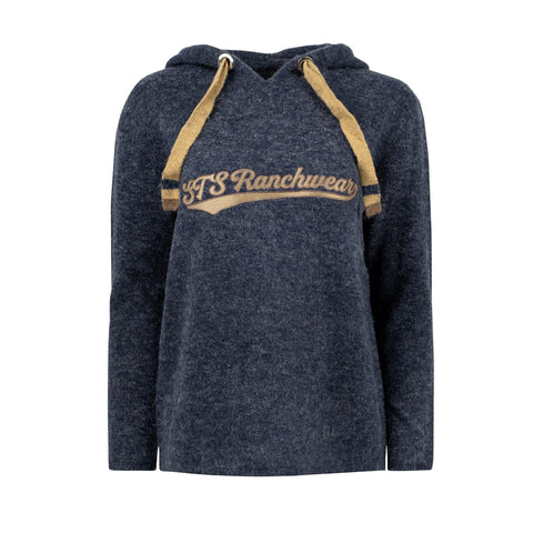STS Ranchwear Womens Riley Navy/Tan Acrylic Blend Hoodie