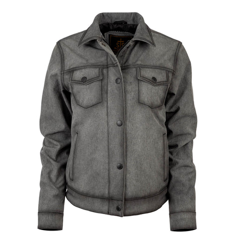 STS Ranchwear Womens Brumby Enzyme Gray 100% Cotton Softshell Jacket