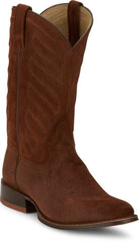 Tony Lama Mens Amado 12in Western Cognac Suede Cowboy Boots