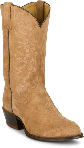 Tony Lama Mens Plano 12in Western Honey Suede Cowboy Boots
