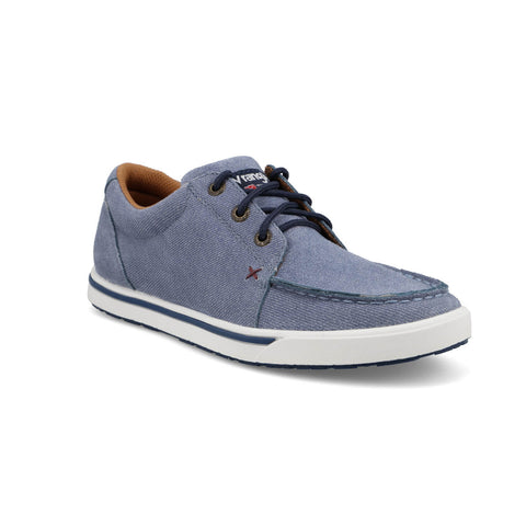 Twisted X Womens Kicks Denim Blue Leather Sneakers Shoes
