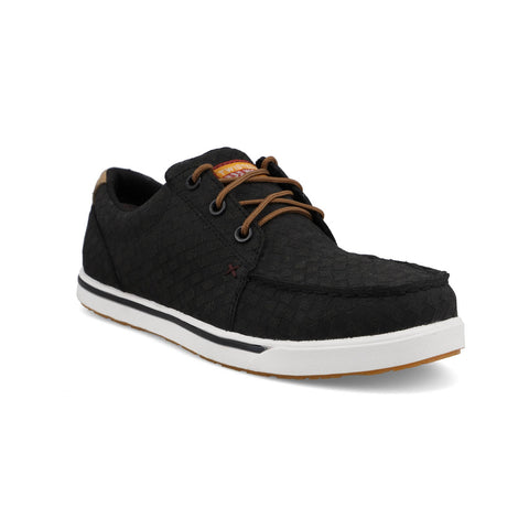 Twisted X Womens Kicks Etched Charcoal Leather Work Shoes