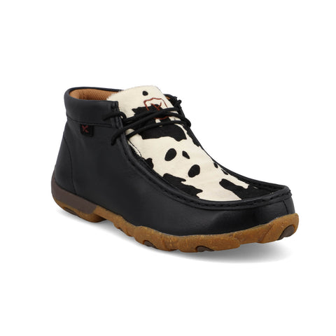 Twisted X Womens Driving Moc Black Cowhide Chukka Boots