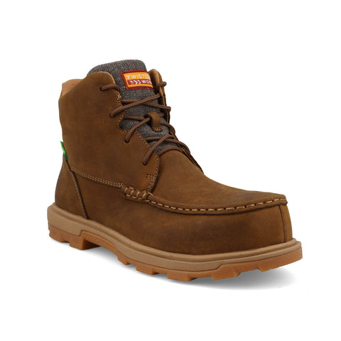 Twisted X Womens 6in UltraLite X Distressed Saddle/Eco Dust Leather Work Boots