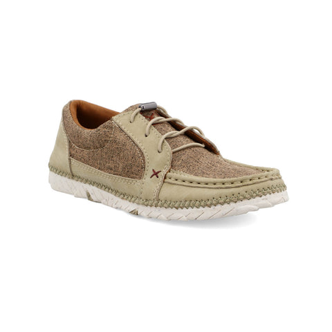 Twisted X Womens Zero-X Khaki Leather Moc Toe Sneakers Shoes