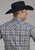Roper Mens 2126 Plaid Rose Grey/Black Cotton Blend L/S Shirt