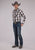 Roper Mens 2486 Yoked Horseshoe Grey/Black/White Cotton Blend L/S Shirt