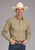Roper Mens 2445 Solid Broadcloth Tan Cotton Blend L/S Shirt