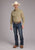 Roper Mens 2445 Solid Broadcloth Tan Cotton Blend L/S Shirt