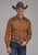 Roper Mens Wagon Wheel Rust Poly/Cotton L/S Shirt
