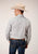 Roper Mens 1626 Mini Floral White/Blue Cotton Blend L/S Shirt