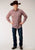 Roper Mens Vintage Floral Red/Cream Cotton Blend L/S Shirt