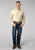Roper Mens 2067 Diamond Wallpaper White Cotton Blend L/S Shirt