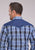 Roper Mens 2482 Fancy Floral Carolina Blue Cotton Blend L/S Shirt