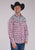Roper Mens 2485 Southwestern Cross Red/Grey Cotton Blend L/S Shirt