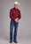 Roper Mens 2445 Solid Broadcloth Berry Cotton Blend L/S Shirt