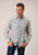 Roper Mens 1626 Retro Mini Floral Blue Cotton Blend L/S Shirt