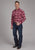 Roper Mens 2131 Plaid Red/White Cotton Blend L/S Shirt