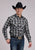Roper Mens 2712 Plaid Forest/Black Cotton Blend L/S Shirt