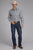 Roper Mens 2405 Plaid Turquoise Cotton Blend L/S Shirt