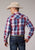 Roper Mens 2059 Plaid Lurex Red/White Cotton Blend L/S Shirt