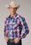 Roper Mens 2059 Plaid Lurex Red/White Cotton Blend L/S Shirt