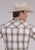 Roper Mens 2488 Western Plaid Cream/Tangerine Cotton Blend L/S Shirt