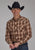 Roper Mens 2107 Plaid Tobacco/Red Cotton Blend L/S Shirt