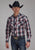 Roper Mens 2109 Plaid Black/Red/Grey Cotton Blend L/S Shirt