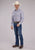 Roper Mens 2476 Western Stripe Brown/Blue Cotton Blend L/S Shirt