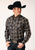 Roper Mens 1711 Tall Plaid Navy/Gold Cotton Blend L/S Shirt