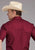 Roper Mens 2445 Solid Broadcloth Berry Cotton Blend S/S Shirt