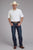 Roper Mens 2401A Tone on Tone White Poly/Cotton S/S Shirt