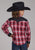 Roper Kids Boys 2131 Plaid Fancy Red/White Cotton Blend L/S Shirt