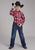 Roper Kids Boys 2131 Plaid Red/White Cotton Blend L/S Shirt