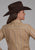 Roper Womens 2283 Wallpaper Tan/Navy Cotton Blend L/S Shirt