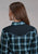 Roper Womens 2128 Windowpane Plaid Multi Blue Cotton Blend L/S Shirt