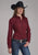 Roper Womens 2287 Dot Print Wine Poly/Cotton L/S Shirt